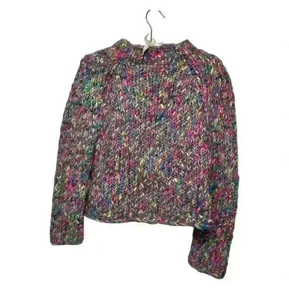 David Brooks Vintage Wool Blend Rainbow multi-colored knit sweater size Small - Picture 2 of 6